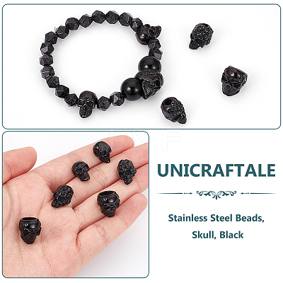 6Pcs 3 Styles 304 Stainless Steel Beads STAS-UN0059-60-1