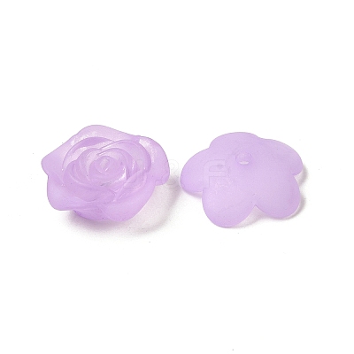 Frosted Transparent Acrylic Beads OACR-U006-03H-1