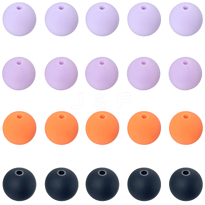 Rubberized Style Imitated Silicone Acrylic Beads MACR-PA0001-06B-04-1