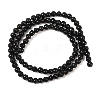 1 Strand Natural Black Onyx Beads Strands G-YW0002-57D-1