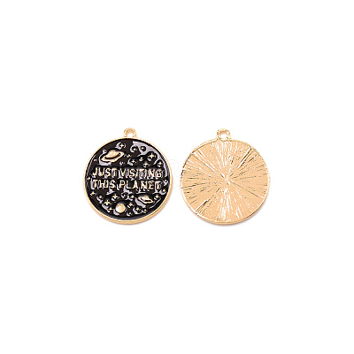 Zinc Alloy Enamel Pendants ENAM-CJC0010-13KCG-1