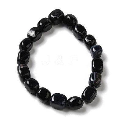 Natural Black Agate Beads Strands G-H295-A01-04-1