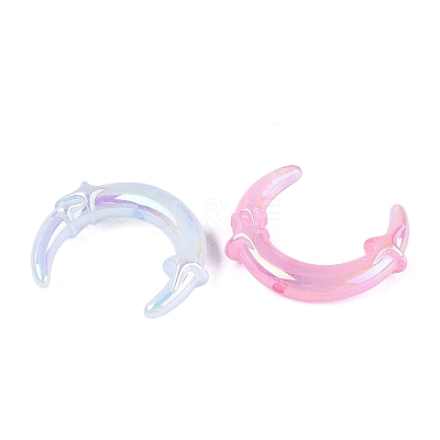 UV Plating Transparent Acrylic Beads OACR-Q204-04-1