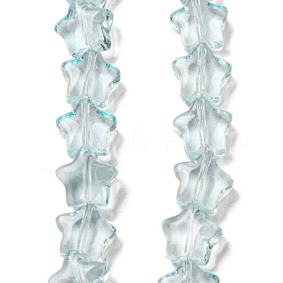 Baking Paint Transparent Glass Beads Strands X1-DGLA-A07-T8mm-KD04-1