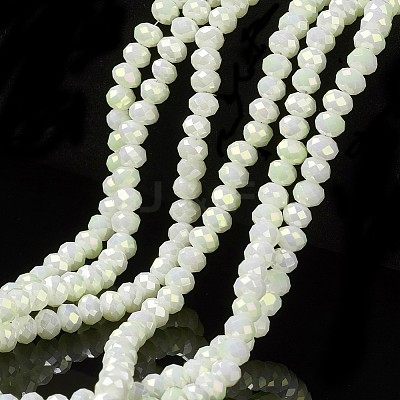 Electroplate Opaque Glass Beads Strands EGLA-A034-P1mm-T15-1