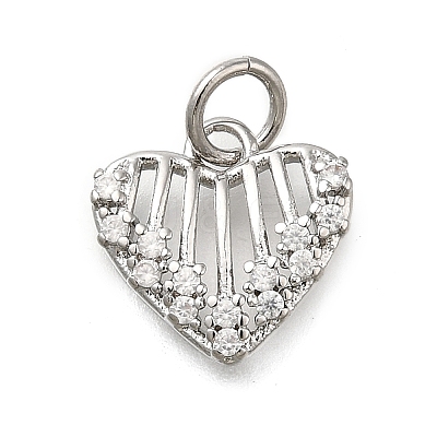 Brass Rhinestone Pendants KK-V002-03P-1