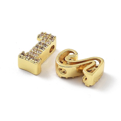 Rack Plating Brass Micro Pave Cubic Zirconia Multi-Strand Links KK-P247-14G-1