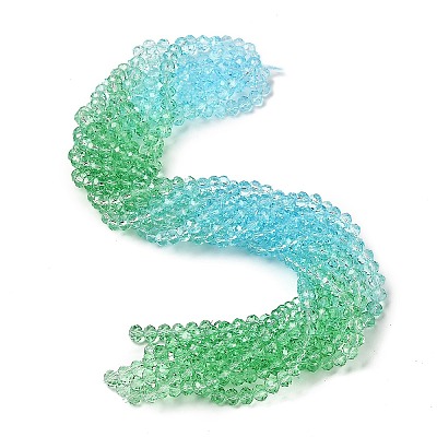 Transparent Painted Glass Beads Strands X1-DGLA-A034-T6mm-A16-1