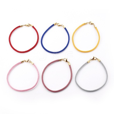Braided Cotton Cord Bracelet Making MAK-L018-03A-M-G-1