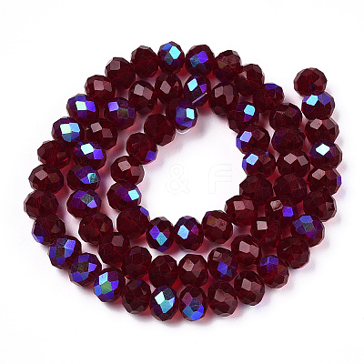 Electroplate Glass Beads Strands EGLA-A034-T6mm-L21-1