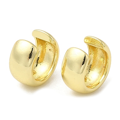 Rack Plating Brass Plain Band Cuff Earrings for Women EJEW-M222-07G-1
