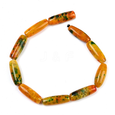 Dyed Natural Agate Beads Strands G-U029-H01-1