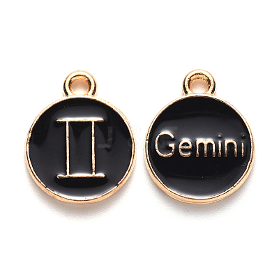 Alloy Enamel Pendants X-ENAM-S124-01B-08I-1