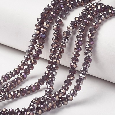 Electroplate Glass Beads Strands EGLA-A034-J6mm-T-1