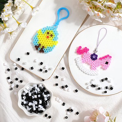 2000Pcs 2 Colors PE DIY Melty Beads Fuse Beads Refills DIY-SP0002-09-1