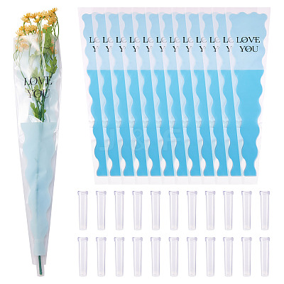 50Pcs OPP Flower Bouquet Wrapping Craft Paper DIY-TA0010-93C-1