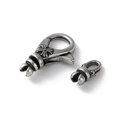 316 Stainless Steel Lobster Claw Clasps Sets STAS-D303-10AS-03-1