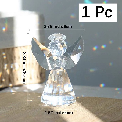 1Pc Glass Angel Display Decorations AJEW-DJ0002-49A-1