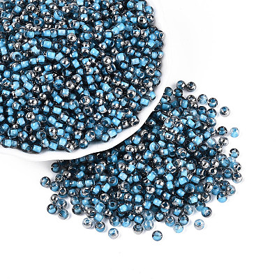 Transparent Inside Colours Glass Seed Beads SEED-T007-19A-08-1