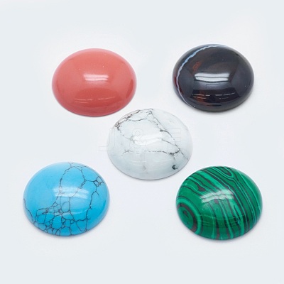 Natural & Synthetic Mixed Stone Cabochons G-G760-B01-1