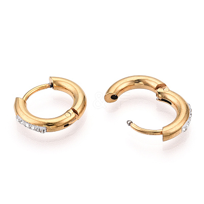 201 Stainless Steel Huggie Hoop Earrings STAS-S079-162A-G-1