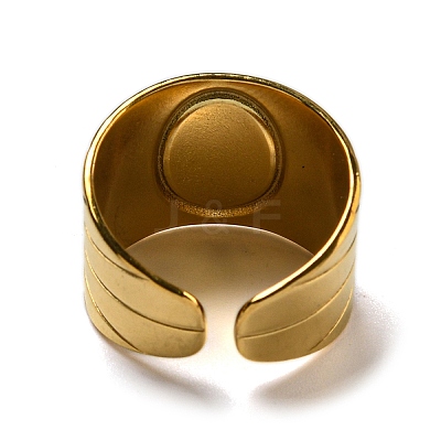 Ion Plating(IP) 304 Stainless Steel Open Cuff Rings STAS-Z060-16G-05-1