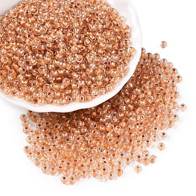 6/0 Transparent Inside Colours Glass Seed Round Beads SEED-N006-004I-1