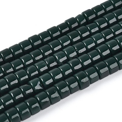 Opaque Solid Color Glass Beads Strands GLAA-N026-2x4mm-10-1