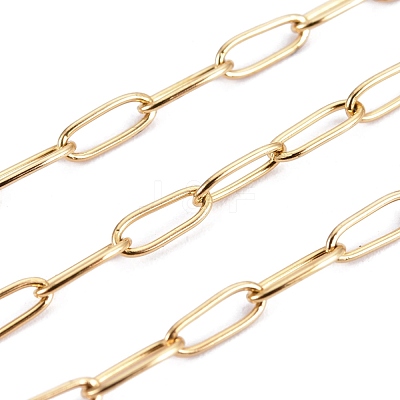 Ion Plating(IP) 304 Stainless Steel Paperclip Chains CHS-F010-01B-G-01-1