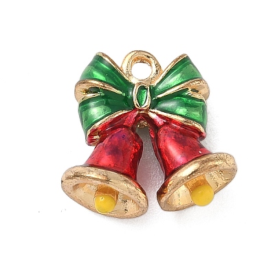 Christmas Alloy Enamel Pendants ENAM-F156-01G-02-1
