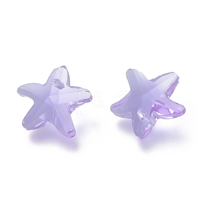 Faceted Glass Charms GLAA-H101-A-14-1