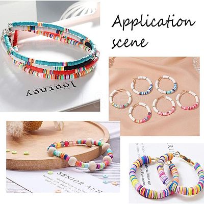 150G 15 Colors Handmade Polymer Clay Beads CLAY-JP0001-12-6mm-1