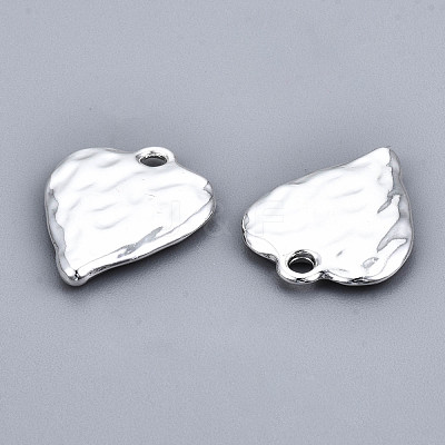Rack Plating Hammered Alloy Pendants PALLOY-T077-98S-RS-1