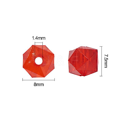 Transparent Acrylic Beads TACR-CJ0001-07-1