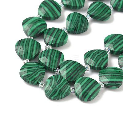 Synthetic Malachite Beads Strands G-D316-A11-1