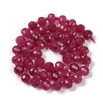 Natural Dyed White Jade Beads Strands G-H057-A22-16-1