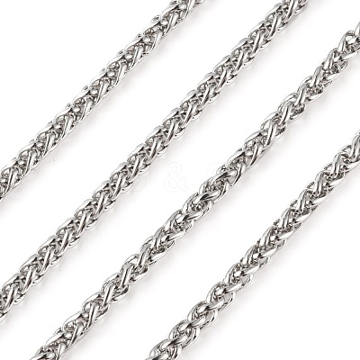 Tarnish Resistant 304 Stainless Steel Wheat Chains STAS-O076-07-1