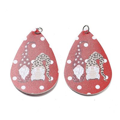 PU Leather Big Pendants FIND-R050-03E-1