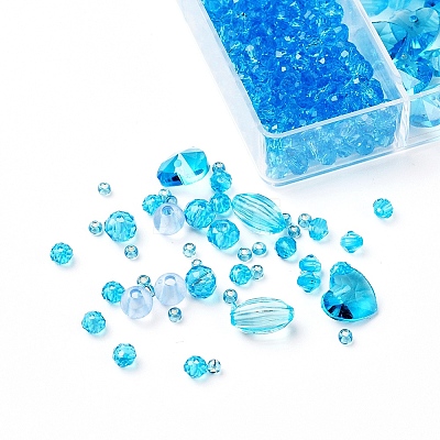 DIY Light Sky Blue Series Jewelry Making Kits DIY-YW0002-94F-1