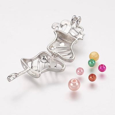 Brass Locket Pendants KK-F709-01P-NR-1