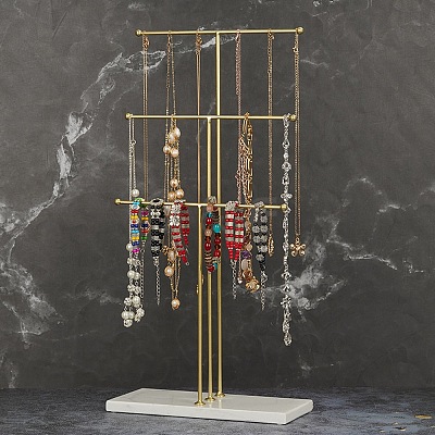 3-Tier Iron T-Bar Jewelry Display Risers ODIS-C008-02G-1