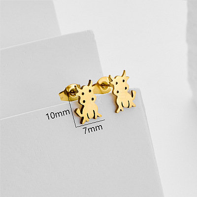 304 Stainless Steel Stud Earrings for Women WG79C8C-01-1