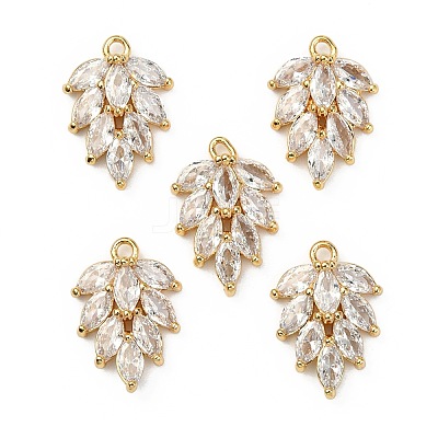 Brass Micro Pave Cubic Zirconia Pendants KK-S348-502-NF-1
