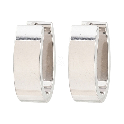 201 Stainless Steel Hoop Earrings EJEW-T056-03P-05-1