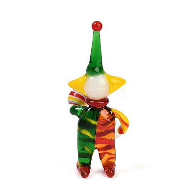 Handmade Lampwork Clown Display Decorations LAMP-Q005-12A-1