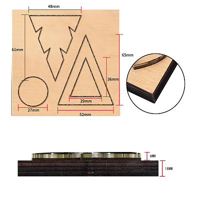 Wood Cutting Dies DIY-WH0169-21-1