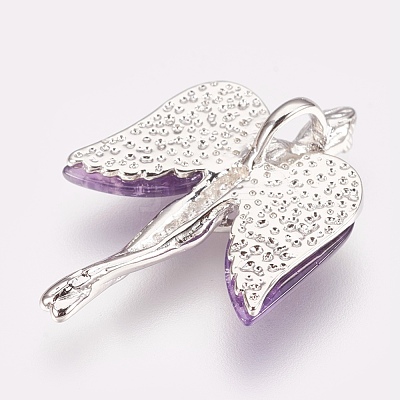 Natural Amethyst Pendants KK-G346-02D-1