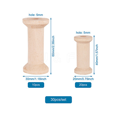 Solid Wood Sewing Embroidery Thread Spool ODIS-TA0001-03-1