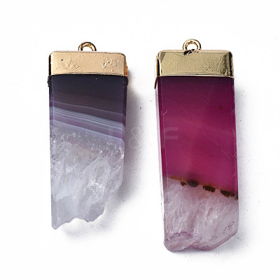 Natural Agate Pendants G-Q998-039A-1