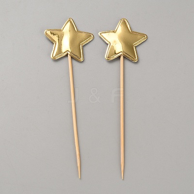 PU Leather Cake Insert Card Decoration AJEW-WH0348-426-1